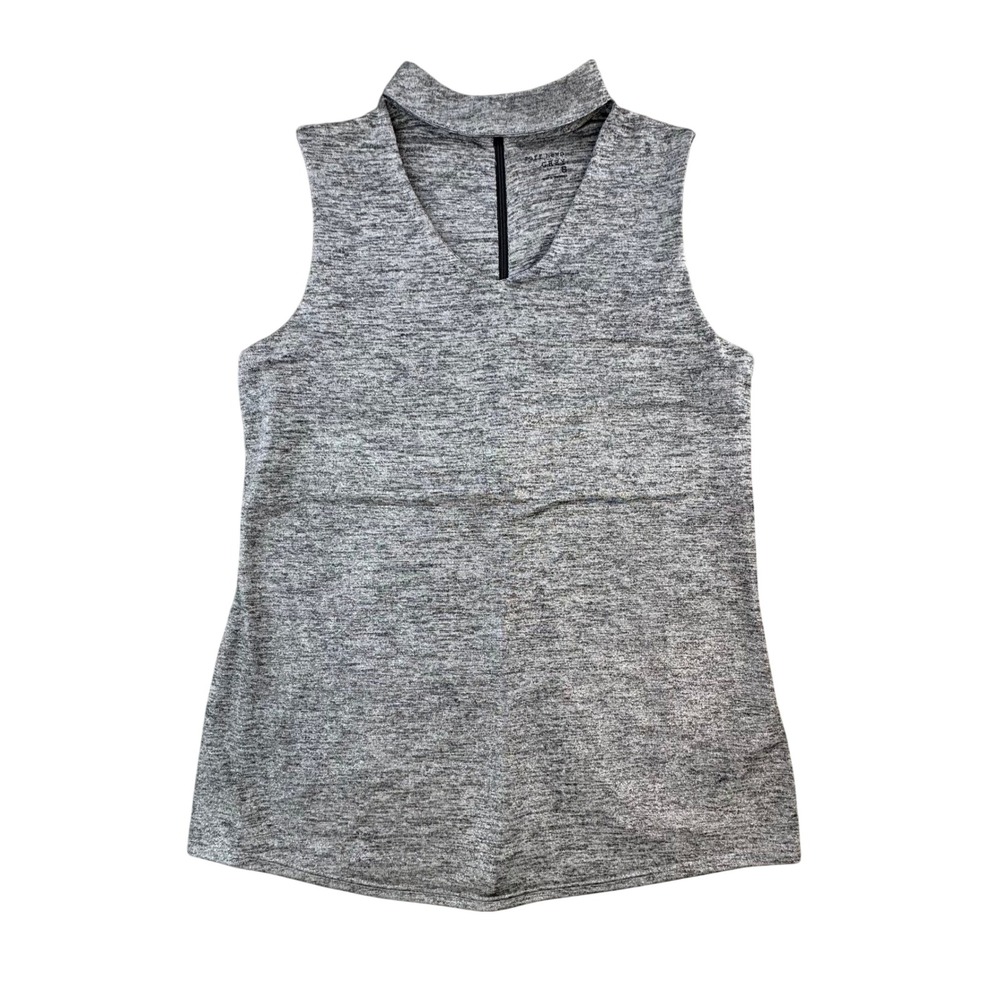 Ruff‎ Hewn GREY Womens IVP Tank Top Grey Foil Choker Keyhole small GR7BO404M